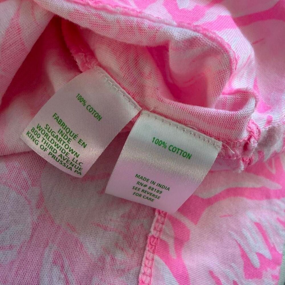 Lilly Pulitzer Mercer Dress XS Pink Tulip to Tango Floral Puff Sleeve preppy - Picture 7 of 9